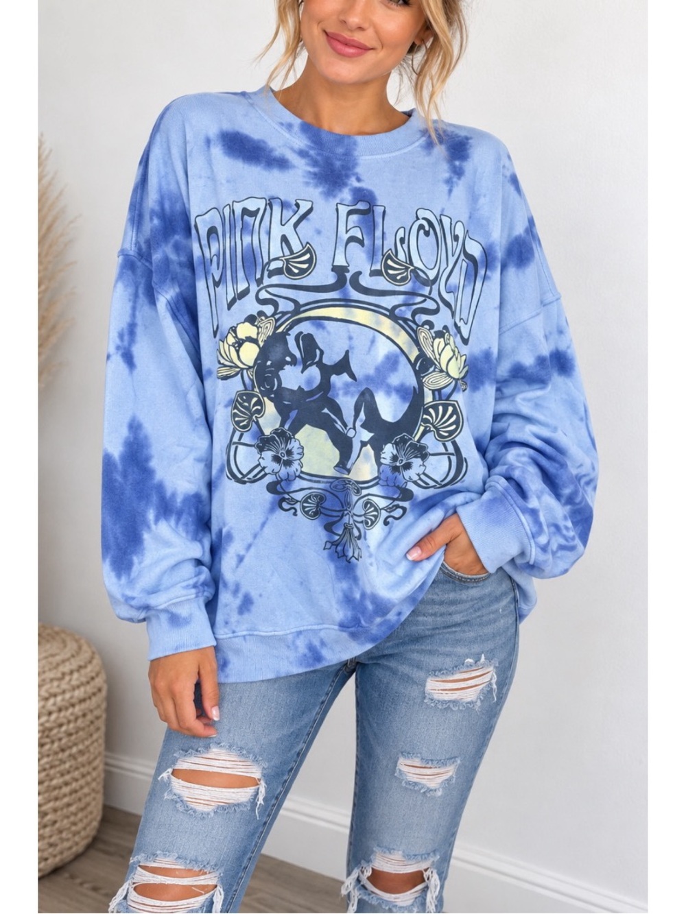 Divided Pink Floyd Tie-Dye Oversized Sweatshirt